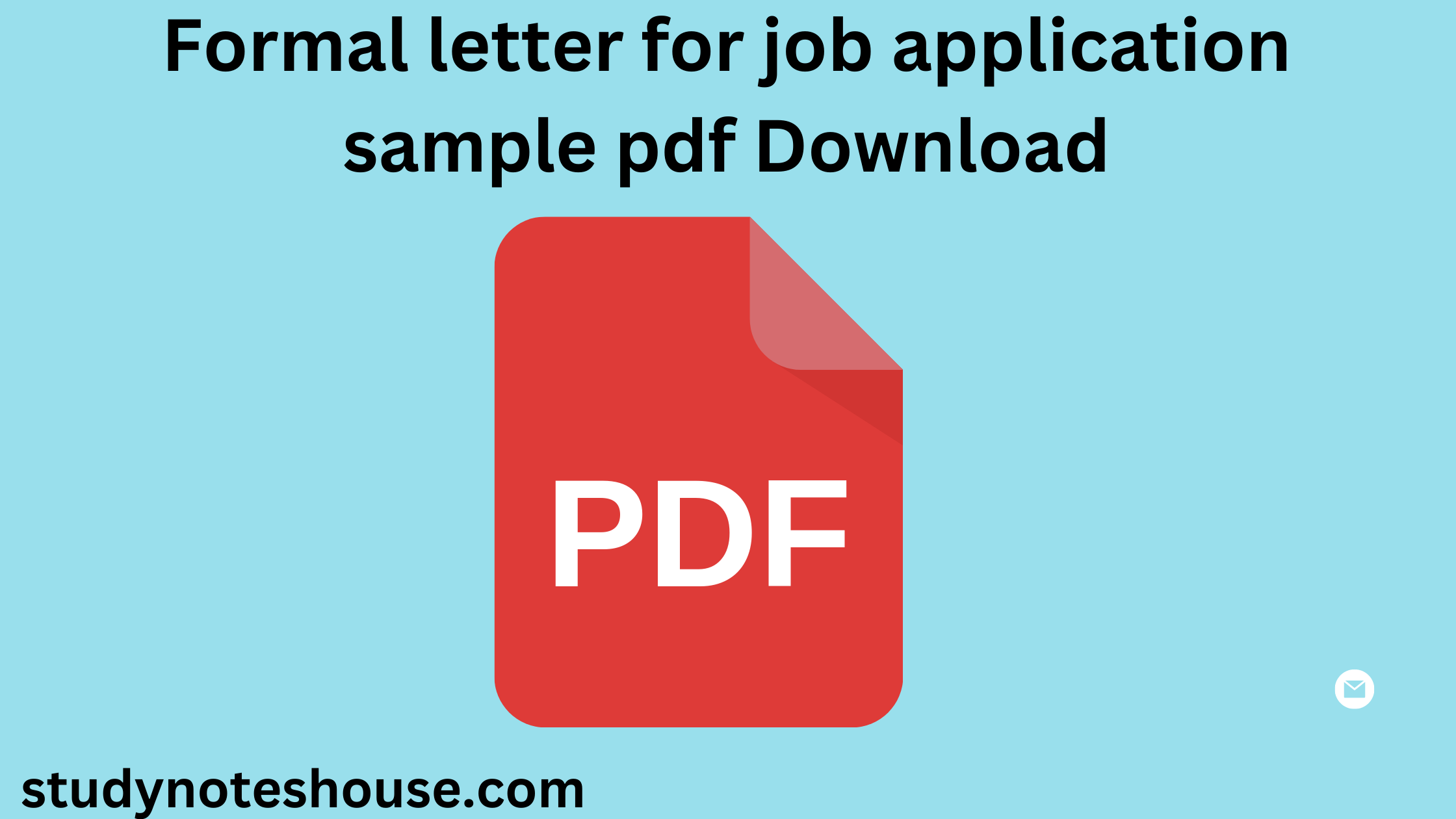 Formal letter for job application sample pdf Download
