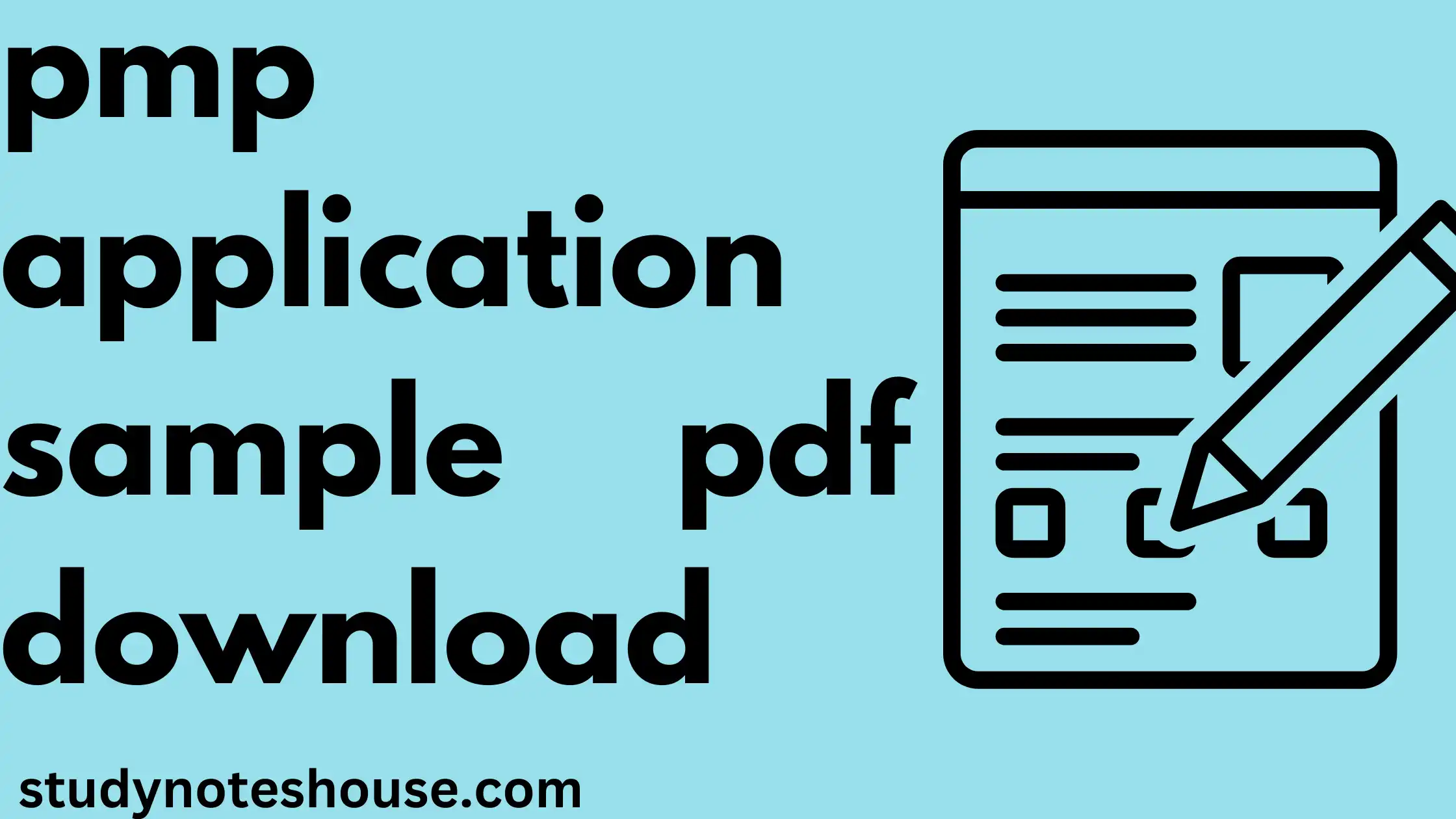 pmp application sample pdf download